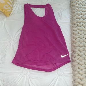 Pink open back tank from Nike